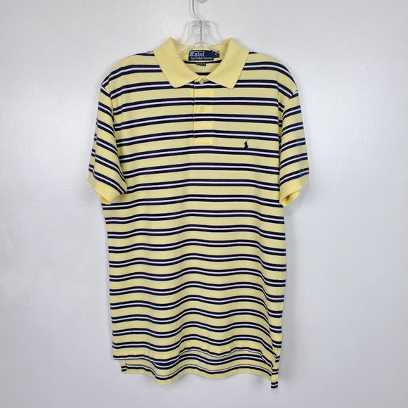 Polo by Ralph Lauren Preppy  Short Sleeve Striped Cotton Polo Shirt Size M - Picture 1 of 9